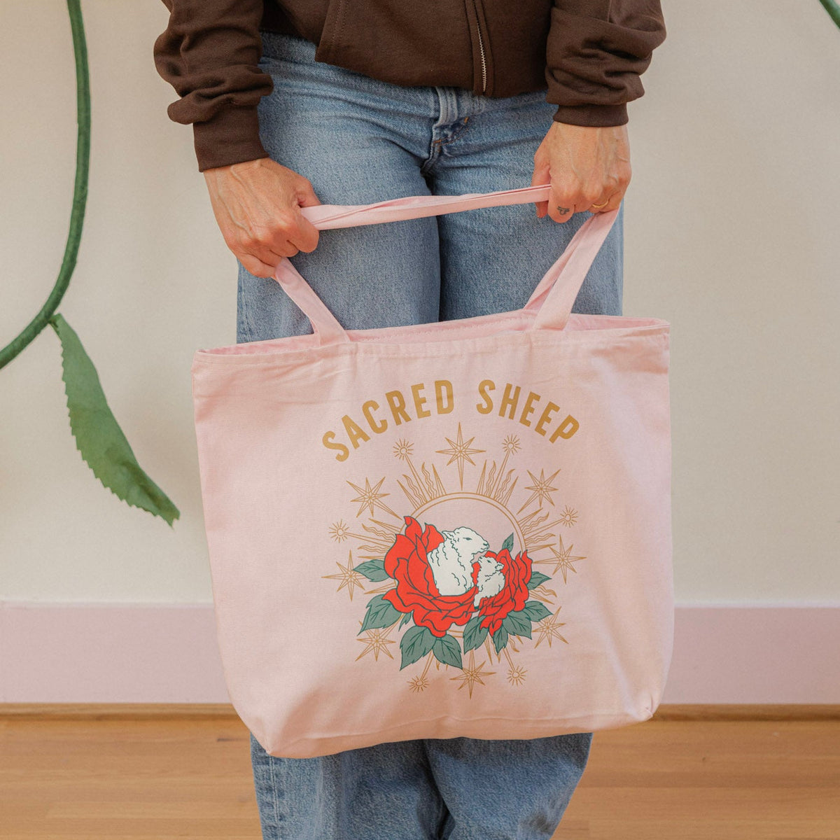 2026 Sacred Sheep Zippered Tote