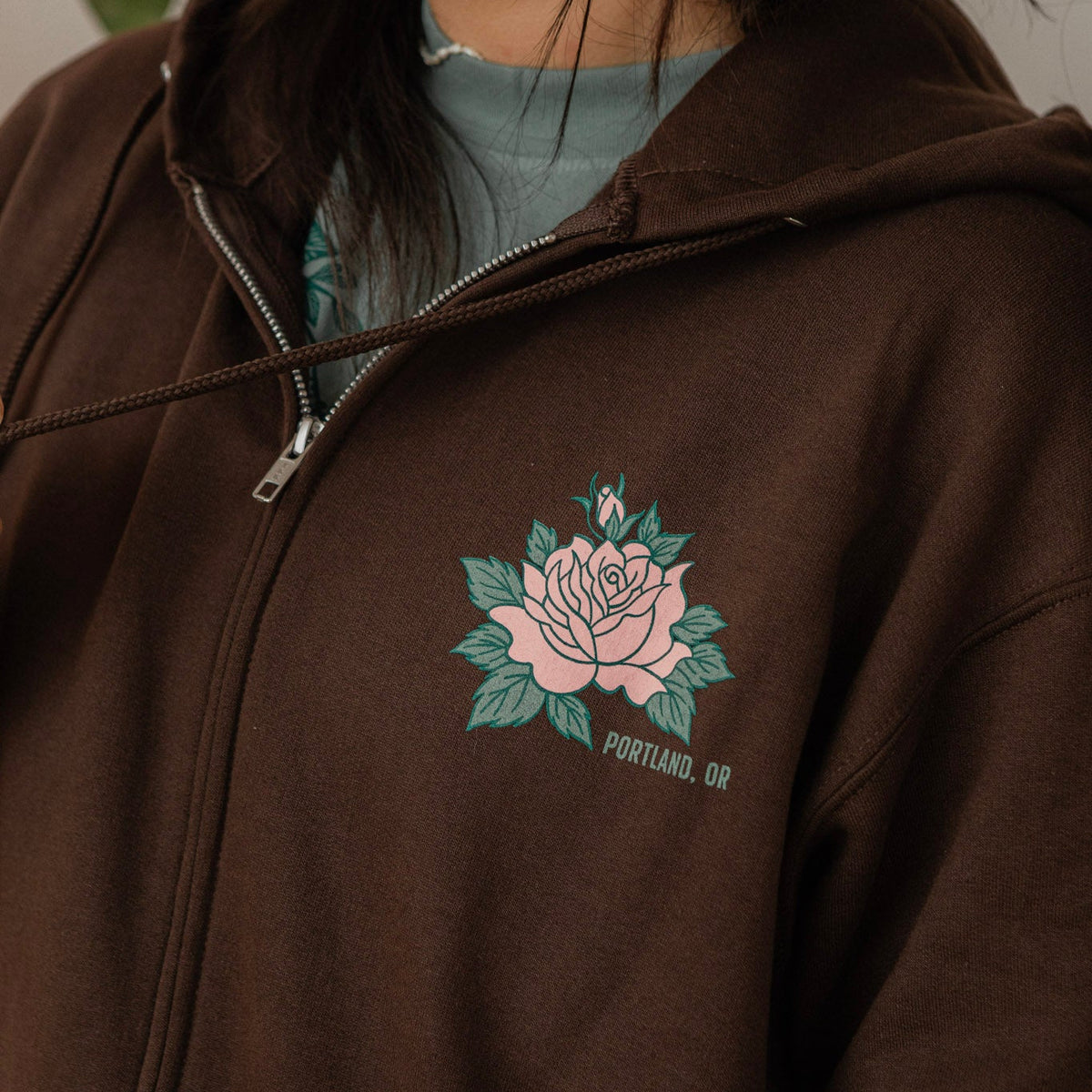 2026 Ram & Roses Zip-Up Hooded Sweatshirt